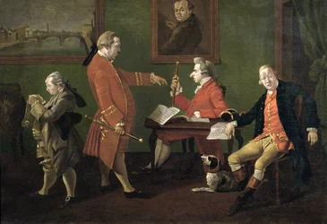 Lord William Cavendish (später 5. Herzog von Devonshire), William FitzHerbert und Mr Short (der Tutor), ca. 1780
